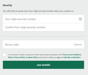 Bet365 Registeration